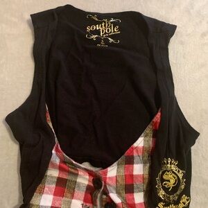 South Pole Kids Black and‎ Red Checkered Button Down Shirt